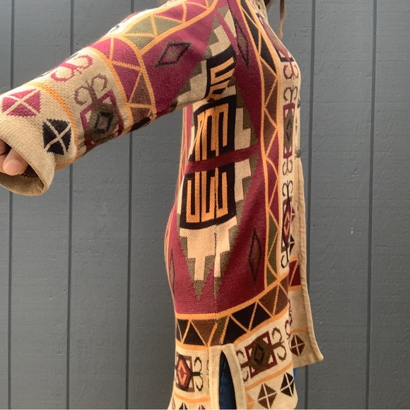 Norm Thompson long aztec cardigan Sz L - Picture 5 of 6